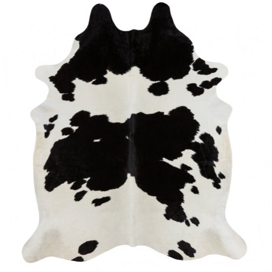 Natural Black and White Cowhide Rug