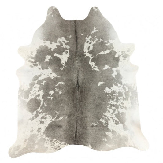 Natural Grey and White Cowhide Rug
