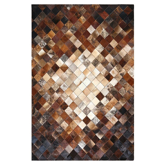 Cali Rectangle Patchwork Cowhide Rug