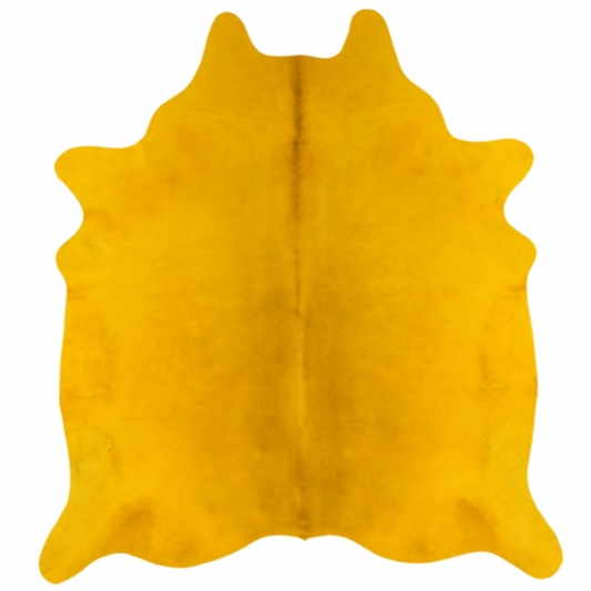 Dyed Yellow Cowhide Rug