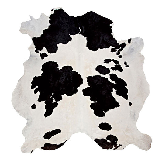 Natural Black and White Italian Cowhide Rug