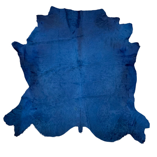 Blue Italian Dyed Cowhide Rug