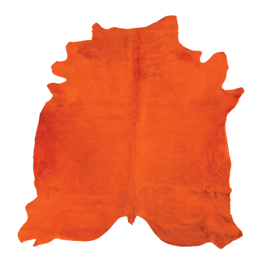 Orange Italian Dyed Cowhide Rug